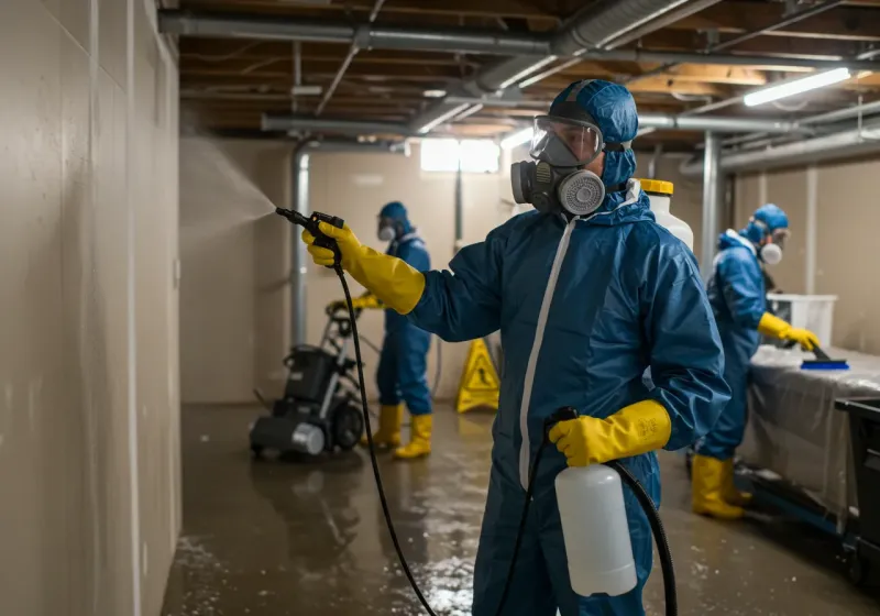 Basement Sanitization and Antimicrobial Treatment process in Kahuku, HI